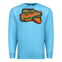 Ocean Blue hello pumpkin black Premium Sweatshirt - JahusDesignShop