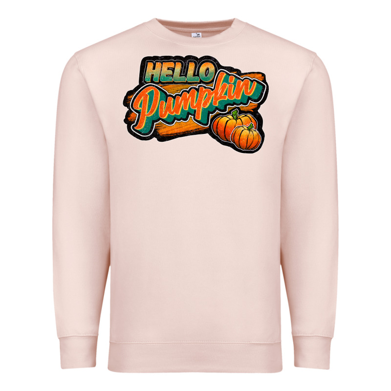 Hello Pumpkin Black Premium Sweatshirt by JahusDesignShop | Teevron