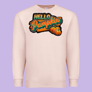 Hello Pumpkin Black Premium Sweatshirt Designed By Jahusdesignshop