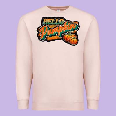 Hello Pumpkin Black Premium Sweatshirt Designed By Jahusdesignshop