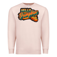 Pale Pink hello pumpkin black Premium Sweatshirt - JahusDesignShop