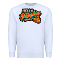 White hello pumpkin black Premium Sweatshirt - JahusDesignShop