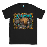 Black stay wild aztec bison Classic Tee - RanaPortraitStore