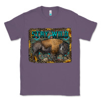 Lavender stay wild aztec bison Classic Tee - RanaPortraitStore