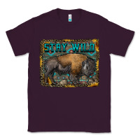 Plum stay wild aztec bison Classic Tee - RanaPortraitStore