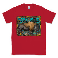 Red stay wild aztec bison Classic Tee - RanaPortraitStore