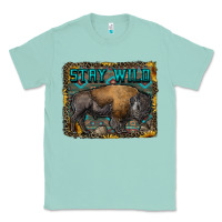 Seafoam stay wild aztec bison Classic Tee - RanaPortraitStore