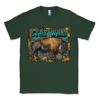 Sports Green stay wild aztec bison Classic Tee - RanaPortraitStore