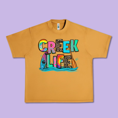 Creek Life Kayaking Urban Heavy Tee Designed By Zillion Design Studio