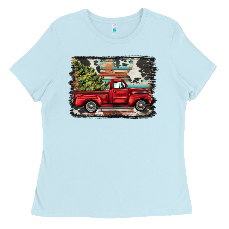 Christmas Truck Ladies Tee by BarkalooDesign | Teevron