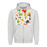 Dove Grey mexico seamless pattern Zipper Hoodie - FaDigitalArtStudio