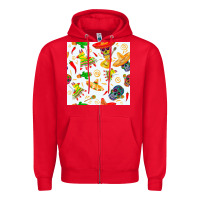 Red mexico seamless pattern Zipper Hoodie - FaDigitalArtStudio