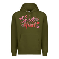 Army Green sweet heart Premium Hoodie - MaliasSmallBusiness