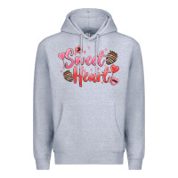 Heather Grey sweet heart Premium Hoodie - MaliasSmallBusiness