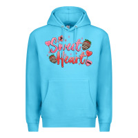 Ocean Blue sweet heart Premium Hoodie - MaliasSmallBusiness