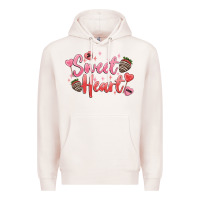 Pale Pink sweet heart Premium Hoodie - MaliasSmallBusiness