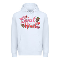 White sweet heart Premium Hoodie - MaliasSmallBusiness