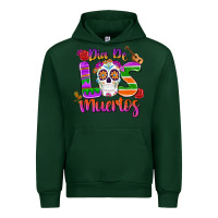 Forest Green dia de los muertos Urban Hoodie - MaliasSmallBusiness