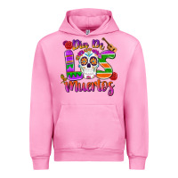 Fuchsia Pink dia de los muertos Urban Hoodie - MaliasSmallBusiness