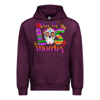 Mauve Wine dia de los muertos Urban Hoodie - MaliasSmallBusiness