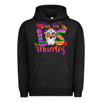 Pigment Black dia de los muertos Urban Hoodie - MaliasSmallBusiness