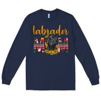 Navy western labrador retriever mom Long Sleeve Tee - texasbilliewilder