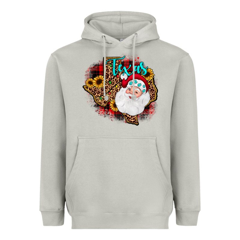 Santa Texas Map Heavyweight Hoodie by JahusDesignShop | Teevron