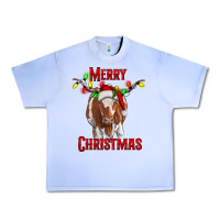 Grape Ice Merry Christmas Longhorn Cow Urban Heavy Tee - RanaPortraitStore