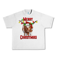 Lunar Rock Merry Christmas Longhorn Cow Urban Heavy Tee - RanaPortraitStore