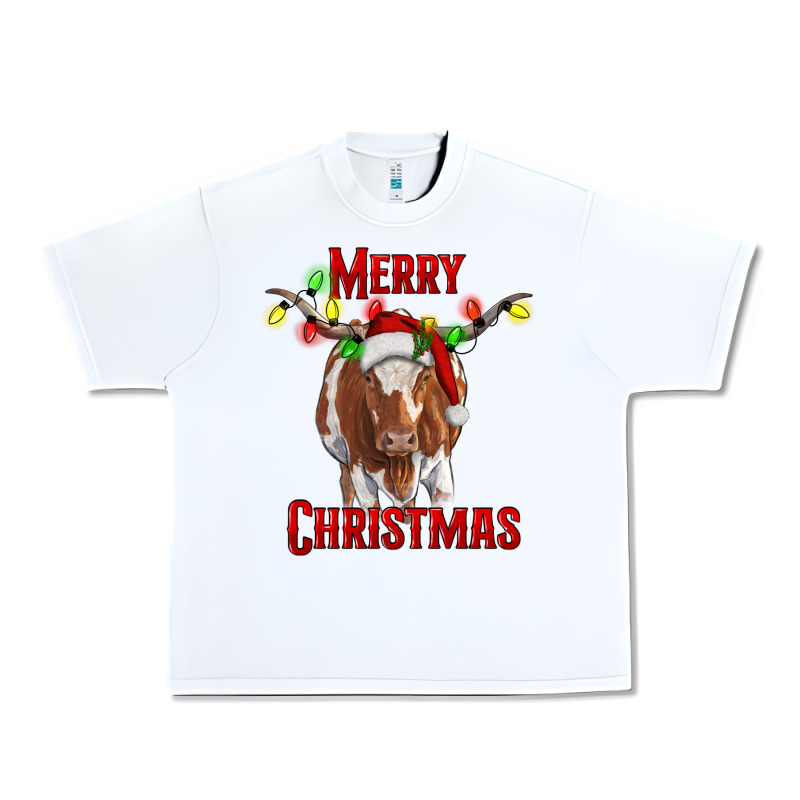 Merry Christmas Longhorn Cow Urban Heavy Tee by RanaPortraitStore | Teevron