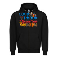 Black loud and proud basketball mom Zipper Hoodie - HRA Design Shop