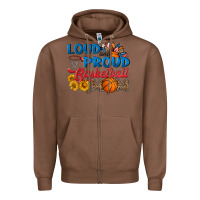 Chestnut loud and proud basketball mom Zipper Hoodie - HRA Design Shop