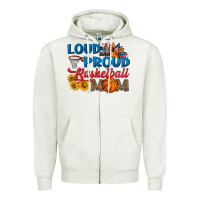 Loud And Proud Basketball Mom Zipper Hoodie | Teevron