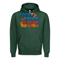 Sports Green loud and proud basketball mom Zipper Hoodie - HRA Design Shop