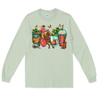 Matcha cowgirl coffee cups Long Sleeve Tee - Zillion Design Studio