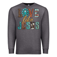 Charcoal Heather love like jesus Premium Sweatshirt - Artiststas