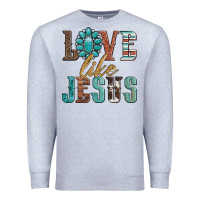 Heather Grey love like jesus Premium Sweatshirt - Artiststas
