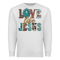 Oatmeal Heather love like jesus Premium Sweatshirt - Artiststas