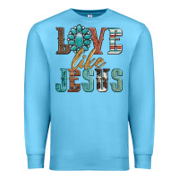 Ocean Blue love like jesus Premium Sweatshirt - Artiststas