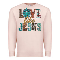 Pale Pink love like jesus Premium Sweatshirt - Artiststas