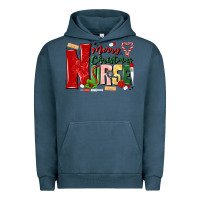 Pigment Midnight Navy merry christmas nurse Urban Hoodie - MaliasSmallBusiness