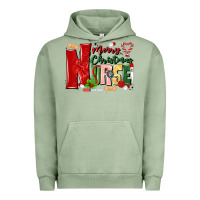 Pigment Oil Green merry christmas nurse Urban Hoodie - MaliasSmallBusiness