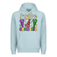 Blue Mist i'm just here for the crawfish Premium Hoodie - MaliasSmallBusiness