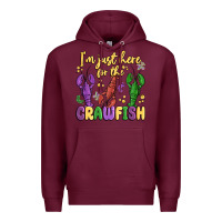 Burgundy i'm just here for the crawfish Premium Hoodie - MaliasSmallBusiness