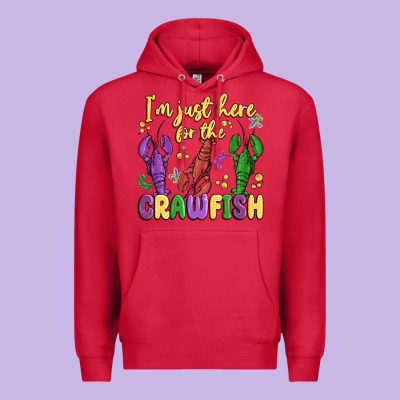 I'm Just Here For The Crawfish Premium Hoodie Designed By Maliassmallbusiness