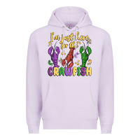 Lilac i'm just here for the crawfish Premium Hoodie - MaliasSmallBusiness