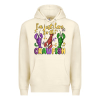 Sandshell i'm just here for the crawfish Premium Hoodie - MaliasSmallBusiness