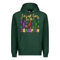 Sports Green i'm just here for the crawfish Premium Hoodie - MaliasSmallBusiness
