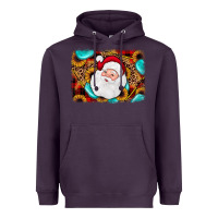 Plum santa background Heavyweight Hoodie - JahusDesignShop