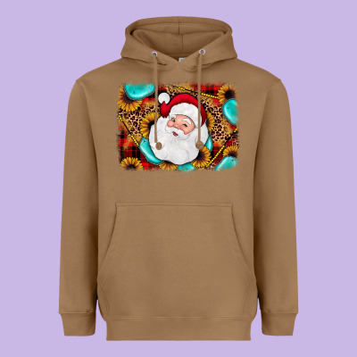 Santa Background Heavyweight Hoodie Designed By Jahusdesignshop